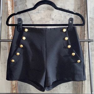 Intermix Sailor Military Andrea Black Gold Shorts